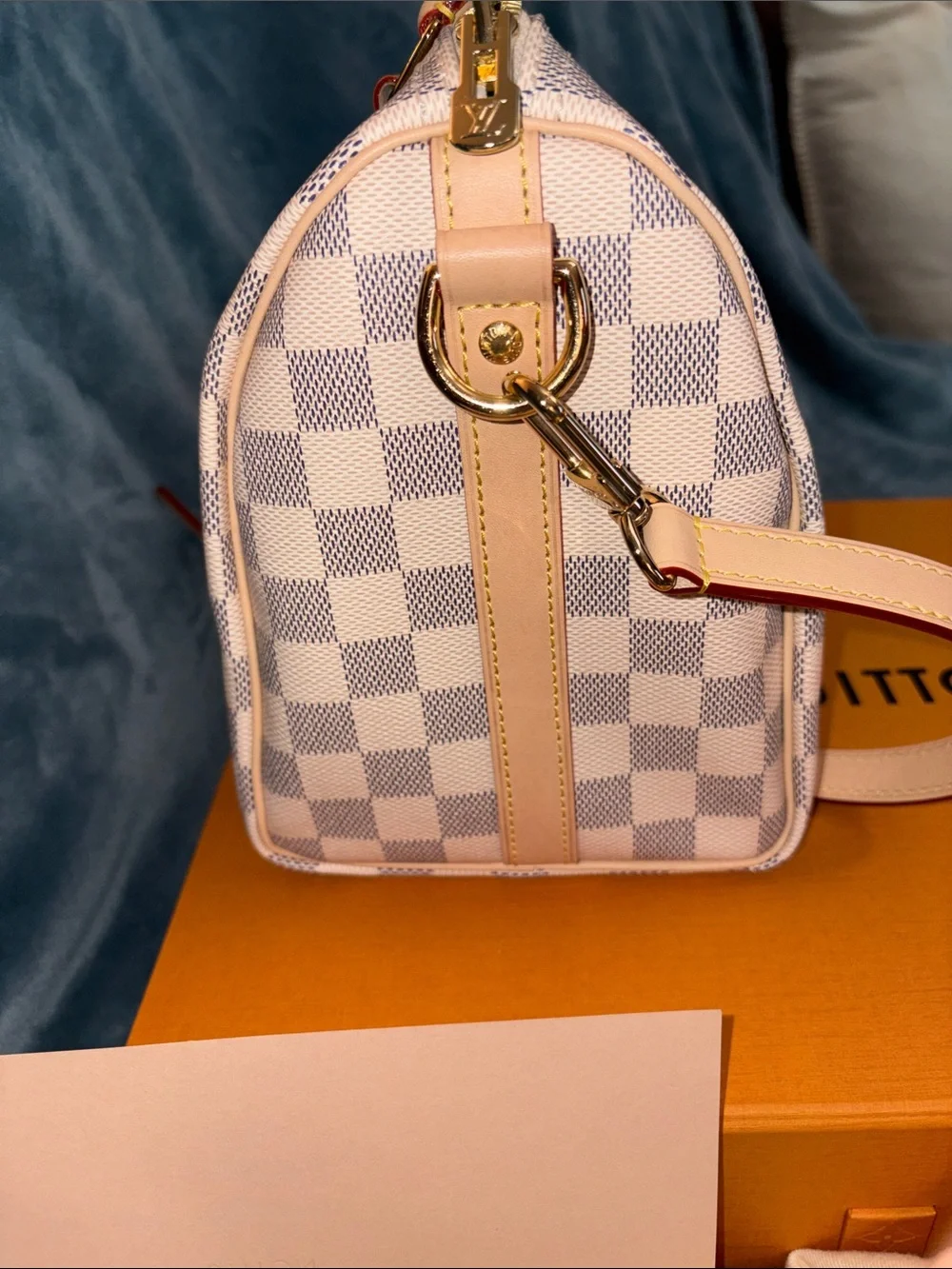 Louis Vuitton Damier Azur speedy 25 Bandouliere! Pristine cond